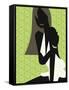 Woman Wearing Dress-null-Framed Stretched Canvas