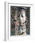 Woman Wearing Earrings and Necklace, Detail from Door, Mexico-null-Framed Giclee Print