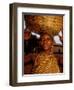 Woman Wearing Gold Fabric Dress and Carrying Basket, Kabile, Brong-Ahafo Region, Ghana-Alison Jones-Framed Photographic Print