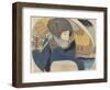 Woman Wearing Hood with Umbrella, 1818-Utagawa Kunisada-Framed Giclee Print