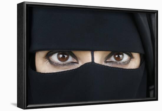 Woman wearing Islamic veil-Godong-Framed Photographic Print