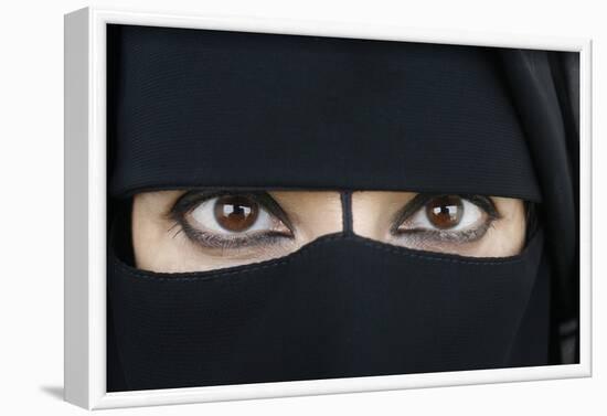 Woman wearing Islamic veil-Godong-Framed Photographic Print