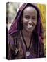 Woman Wearing Maria Theresa Thaler, an Old Silver Coin, at Senbete, Weekly Market, Ethiopia-Nigel Pavitt-Stretched Canvas