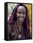 Woman Wearing Maria Theresa Thaler, an Old Silver Coin, at Senbete, Weekly Market, Ethiopia-Nigel Pavitt-Framed Stretched Canvas