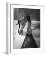 Woman Wearing Popular Style of Jeweled Evening Sandals-Nina Leen-Framed Photographic Print