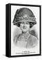 Woman Wearing River Hat-E. Martin-Framed Stretched Canvas