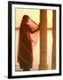 Woman Wearing Sari, Jaisalmer, Rajasthan, India-Doug Pearson-Framed Photographic Print