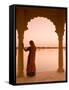 Woman Wearing Sari, Jaisalmer, Rajasthan, India-Doug Pearson-Framed Stretched Canvas
