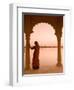 Woman Wearing Sari, Jaisalmer, Rajasthan, India-Doug Pearson-Framed Premium Photographic Print