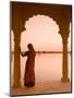 Woman Wearing Sari, Jaisalmer, Rajasthan, India-Doug Pearson-Mounted Premium Photographic Print