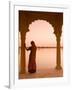 Woman Wearing Sari, Jaisalmer, Rajasthan, India-Doug Pearson-Framed Photographic Print