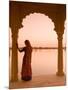 Woman Wearing Sari, Jaisalmer, Rajasthan, India-Doug Pearson-Mounted Photographic Print