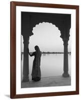 Woman Wearing Sari, Jaisalmer, Rajasthan, India-Doug Pearson-Framed Photographic Print