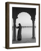 Woman Wearing Sari, Jaisalmer, Rajasthan, India-Doug Pearson-Framed Photographic Print