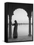 Woman Wearing Sari, Jaisalmer, Rajasthan, India-Doug Pearson-Framed Stretched Canvas