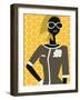 Woman Wearing Scarf and Sunglasses-null-Framed Giclee Print