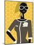 Woman Wearing Scarf and Sunglasses-null-Mounted Giclee Print