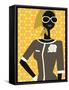 Woman Wearing Scarf and Sunglasses-null-Framed Stretched Canvas