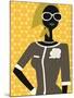 Woman Wearing Scarf and Sunglasses-null-Mounted Giclee Print