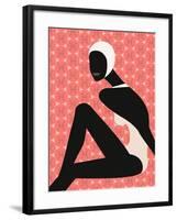 Woman Wearing Swim Cap-null-Framed Giclee Print