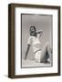 Woman Wearing White Outfit-Bettmann-Framed Photographic Print