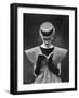 Woman Wearing Wide Shoulder Fashion Look-Nina Leen-Framed Premium Photographic Print