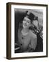 Woman Wearing Wide Shoulder Fashion Look-Nina Leen-Framed Photographic Print