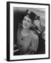 Woman Wearing Wide Shoulder Fashion Look-Nina Leen-Framed Photographic Print