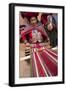 Woman Weaving at Backstrap Loom, Weaving Cooperative, Chinchero, Peru-Merrill Images-Framed Photographic Print