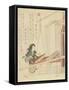 Woman Weaving, Early 19th Century-Yanagawa Shigenobu-Framed Stretched Canvas