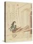 Woman Weaving, Early 19th Century-Yanagawa Shigenobu-Stretched Canvas