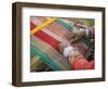 Woman Weaving, Traditional Backstrap Loom, Cuzco, Peru-Merrill Images-Framed Photographic Print