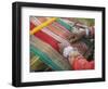 Woman Weaving, Traditional Backstrap Loom, Cuzco, Peru-Merrill Images-Framed Photographic Print