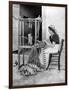 Woman Weaving with Straw on a Hand Loom, Fiesole, Near Florence, Italy, 1936-Donald Mcleish-Framed Giclee Print