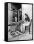 Woman Weaving with Straw on a Hand Loom, Fiesole, Near Florence, Italy, 1936-Donald Mcleish-Framed Stretched Canvas