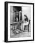 Woman Weaving with Straw on a Hand Loom, Fiesole, Near Florence, Italy, 1936-Donald Mcleish-Framed Giclee Print