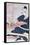 Woman Weaving-Kitagawa Utamaro-Framed Stretched Canvas
