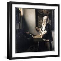 Woman Weighing Gold-Johannes Vermeer-Framed Giclee Print