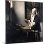 Woman Weighing Gold-Johannes Vermeer-Mounted Giclee Print