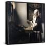 Woman Weighing Gold-Johannes Vermeer-Framed Stretched Canvas