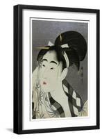 Woman Wiping Sweat, 1798-Kitagawa Utamaro-Framed Giclee Print