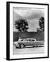 Woman with a 1957 Cadillac Coupe De Ville-null-Framed Photographic Print