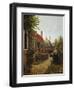 Woman with a Basket of Beans in a Kitchen Garden. Ca. 1660-Pieter de Hooch-Framed Giclee Print