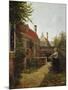 Woman with a Basket of Beans in a Kitchen Garden. Ca. 1660-Pieter de Hooch-Mounted Giclee Print