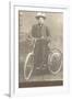 Woman with a Bicycle-null-Framed Photographic Print