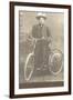 Woman with a Bicycle-null-Framed Photographic Print