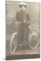 Woman with a Bicycle-null-Mounted Photographic Print