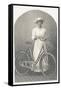 Woman with a Bicycle-null-Framed Stretched Canvas