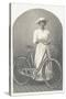 Woman with a Bicycle-null-Stretched Canvas