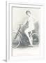 Woman with a Bicycle-null-Framed Photographic Print